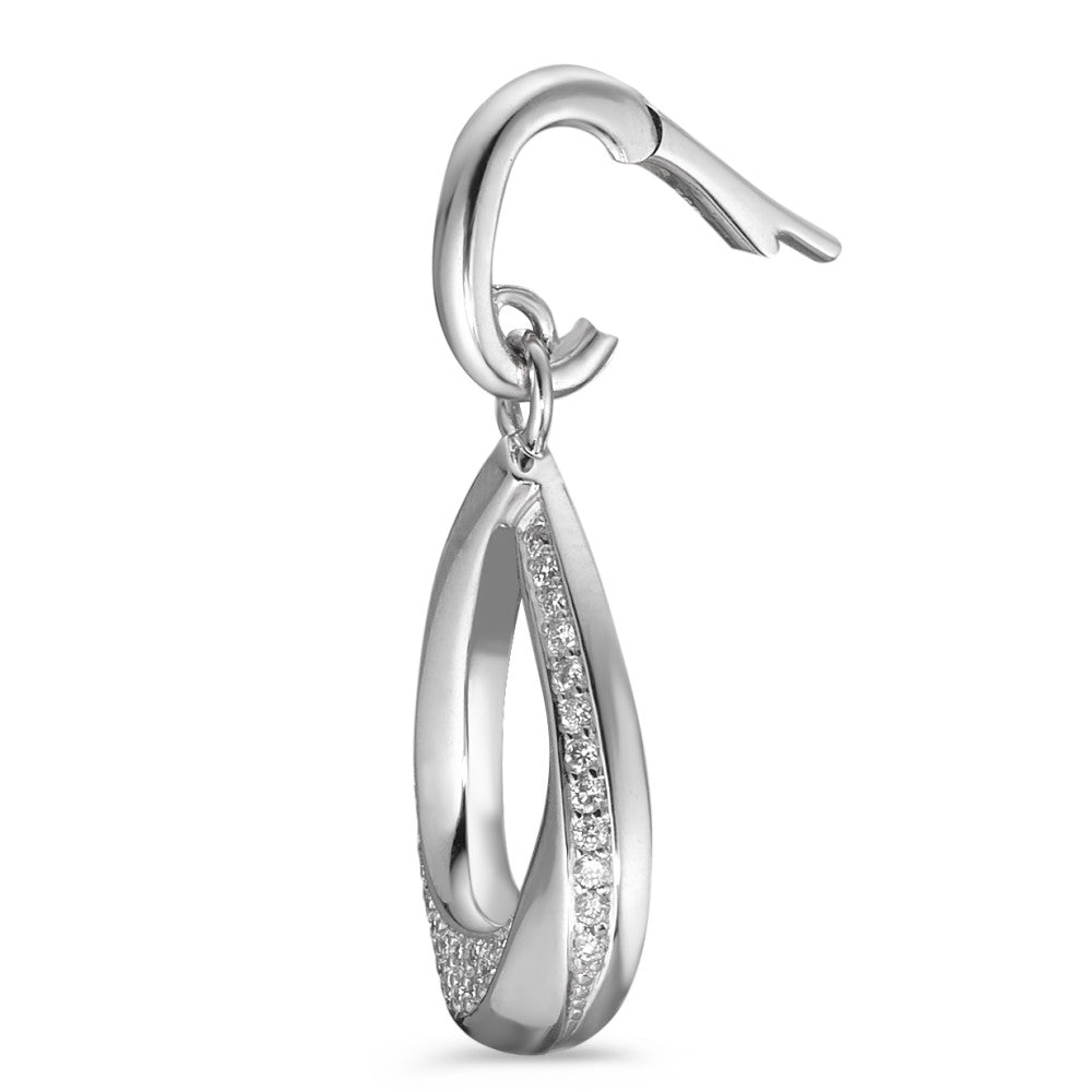 Hanger 750/18K witgoud Diamant wit, 0.19 ct, 38 Steen, [Brillant], w-si