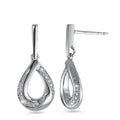 Oorbellen 750/18K witgoud Diamant wit, 0.16 ct, 34 Steen, [Brillant], w-si