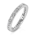 Memory ring 750/18K witgoud Diamant wit, 0.50 ct, 35 Steen, [Brillant], w-si
