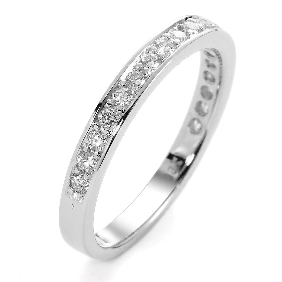 Memory ring 750/18K witgoud Diamant wit, 0.33 ct, 19 Steen, [Brillant], w-si