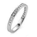Memory ring 750/18K witgoud Diamant wit, 0.25 ct, 21 Steen, [Brillant], w-si