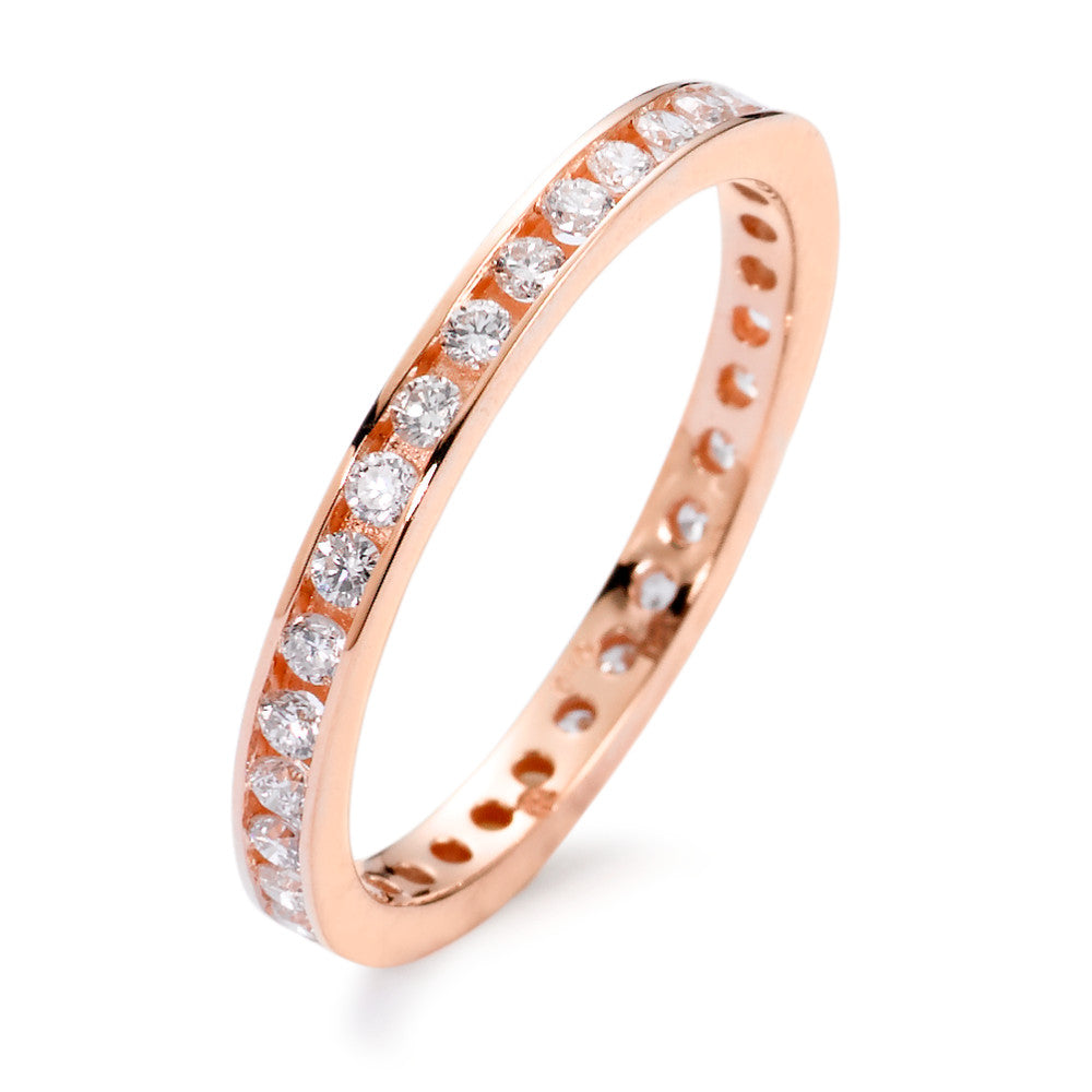 Memory ring 750/18K rood goud Diamant wit, 0.50 ct, 42 Steen, [Brillant], w-si