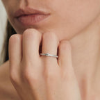 Solitaire ring 750/18K witgoud Diamant wit, 0.20 ct, [Brillant], w-si Ø3 mm