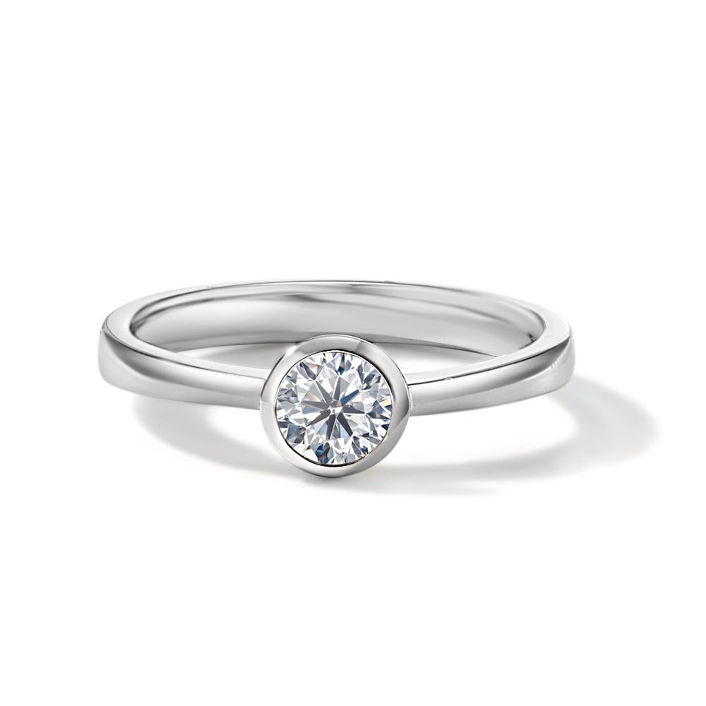 Solitaire ring 750/18K witgoud Diamant wit, 0.33 ct, [Brillant], w-si