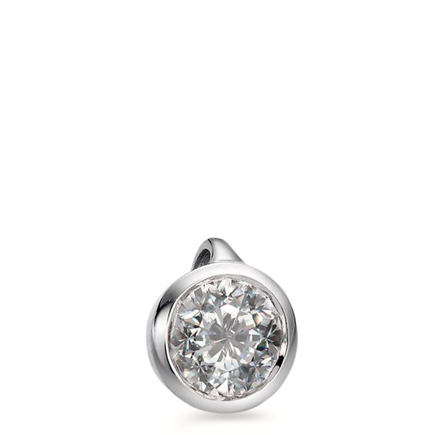 Hanger 750/18K witgoud Diamant wit, 0.25 ct, [Brillant], w-si Ø5.5 mm
