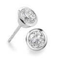 Oorknoppen 750/18K witgoud Diamant wit, 0.35 ct, 2 Steen, [Brillant], w-si Ø5 mm