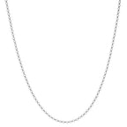 Halsketting 750/18K witgoud Ø1 mm