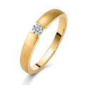 Solitaire ring 750/18K geel goud Diamant 0.10 ct, w-si