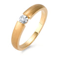 Solitaire ring 750/18K geel goud Diamant 0.15 ct, w-si