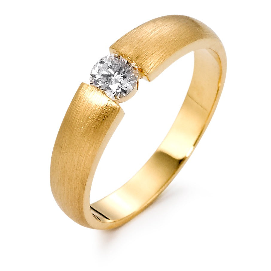 Solitaire ring 750/18K geel goud Diamant 0.30 ct, w-si