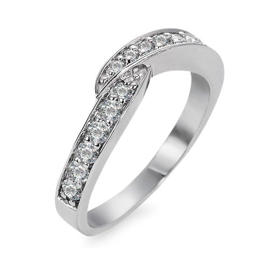 Ring 750/18K witgoud Diamant 0.415 ct, 15 Steen, w-si