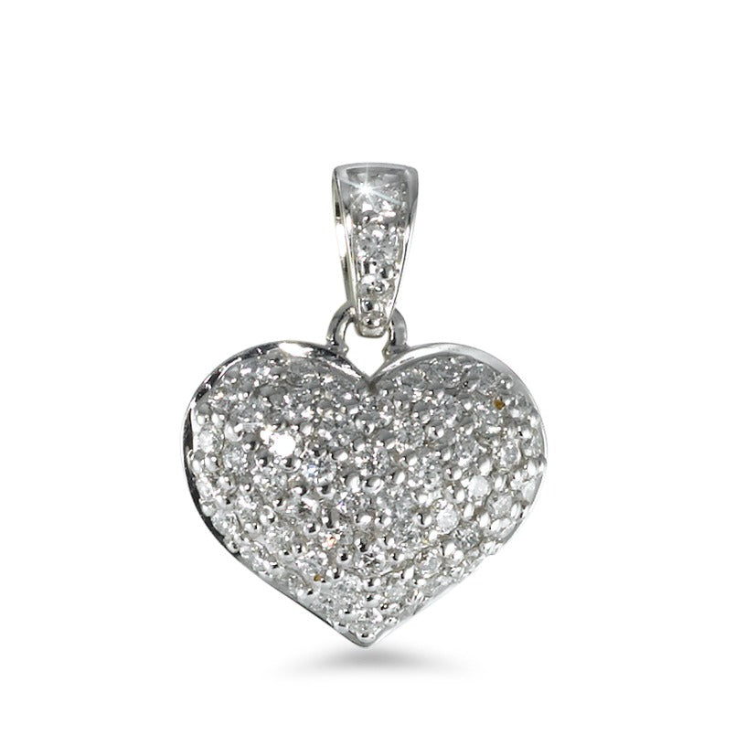 Hanger 750/18K witgoud Diamant 0.42 ct, 54 Steen, w-si Hart