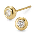 Oorknoppen 750/18K geel goud Diamant 0.25 ct, 2 Steen, w-si Ø5 mm