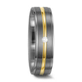 Partnerring 500 Palladium, 585/14K geel goud Diamant wit, 0.025 ct, w-si