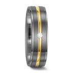 Partnerring 500 Palladium, 585/14K geel goud Diamant wit, 0.025 ct, w-si