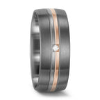Partnerring 500 Palladium, 585/14K witgoud, 585/14K roségoud Diamant wit, 0.015 ct, w-si