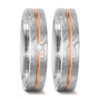 Partnerring 750/18K witgoud, 750/18K rood goud