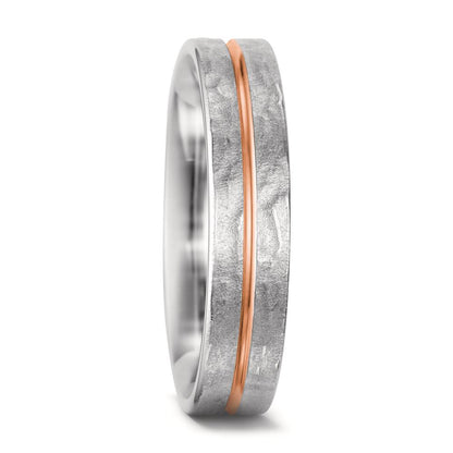 Partnerring 750/18K witgoud, 750/18K rood goud