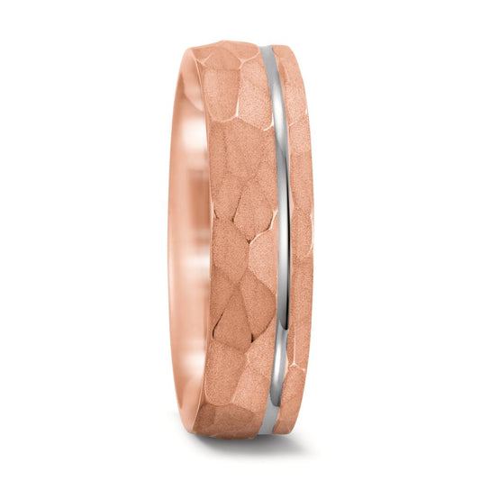Partnerring 750/18K roségoud, 750/18K witgoud