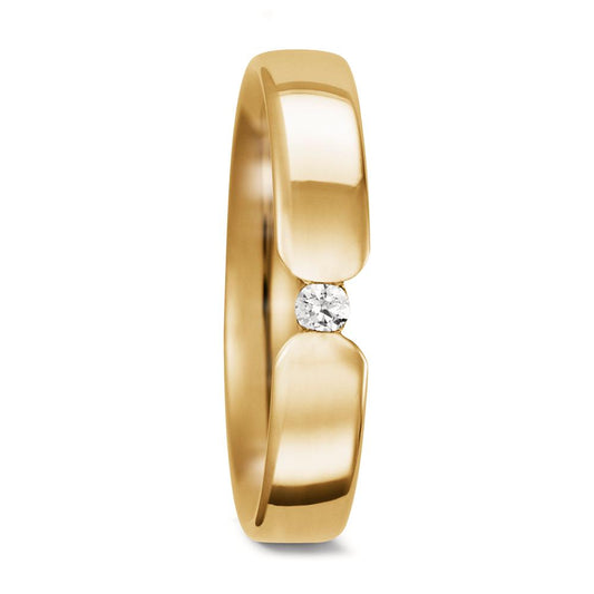 Partnerring 750/18K geel goud Diamant 0.05 ct, tw-si