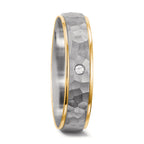 Partnerring 750/18K witgoud, 750/18K geel goud Diamant 0.02 ct, tw-si
