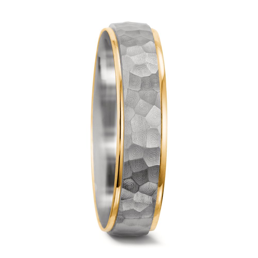 Partnerring 750/18K witgoud, 750/18K geel goud