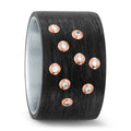 Ring Roestvrijstaal, Carbon, 750/18K rood goud