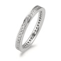 Memory ring 750/18K witgoud Diamant wit, 0.33 ct, 42 Steen, [Brillant], w-si