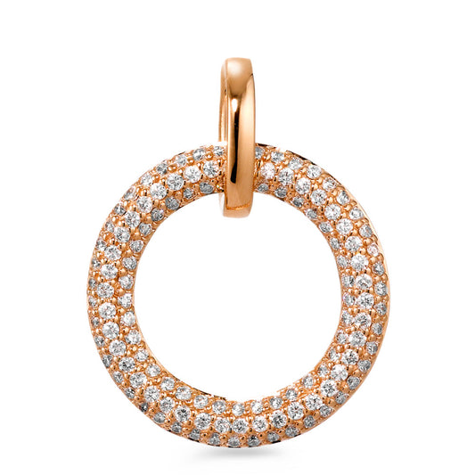 Hanger 750/18K rood goud Diamant wit, 0.50 ct, 125 Steen, [Brillant], tw-vsi Ø18 mm