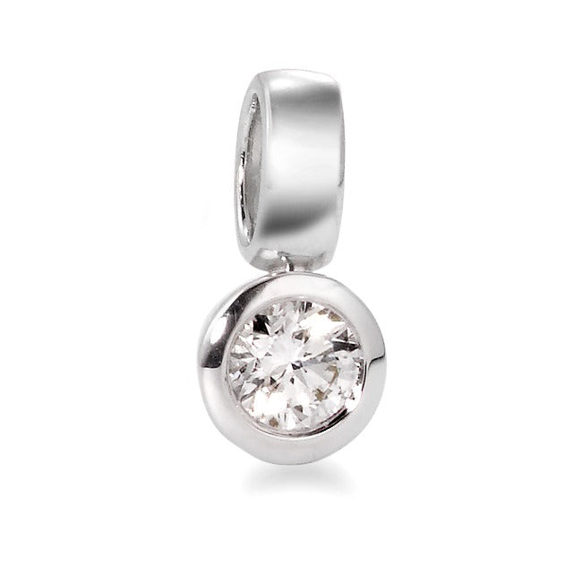 Hanger 750/18K witgoud Diamant wit, 0.20 ct, [Brillant], w-si Ø5.5 mm