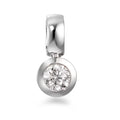 Hanger 750/18K witgoud Diamant wit, 0.25 ct, [Brillant], w-si Ø6 mm