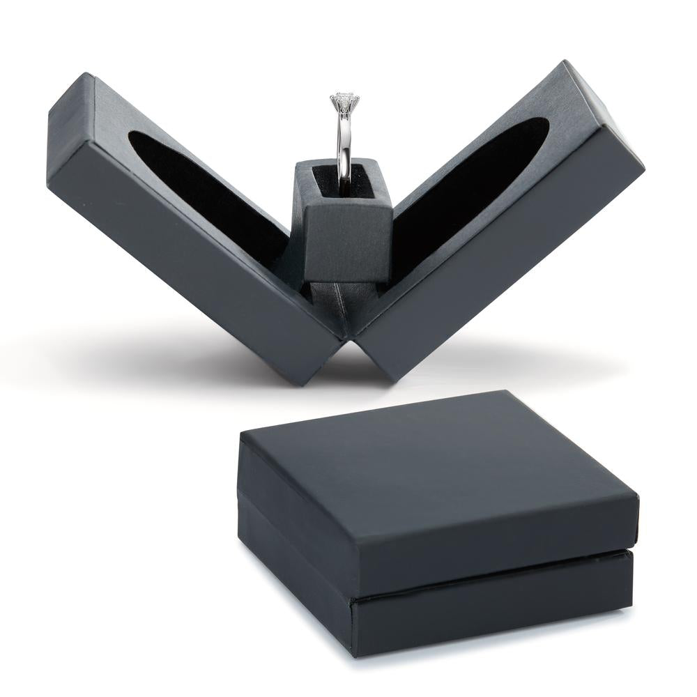 Solitaire ring 750/18K witgoud Diamant wit, 0.20 ct, [Brillant], w-si