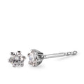 Oorknoppen 750/18K witgoud Diamant wit, 0.25 ct, 2 Steen, [Brillant], w-si Ø4 mm