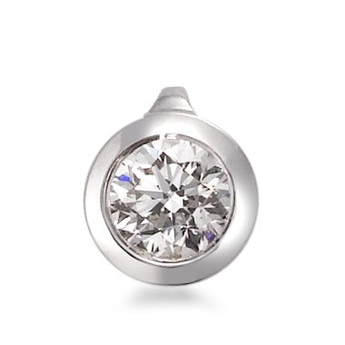Hanger 750/18K witgoud Diamant wit, 0.33 ct, [Brillant], w-si Ø6 mm