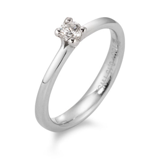 Ring 750/18K witgoud Diamant 0.15 ct, tw-si