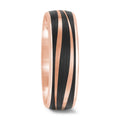 Partnerring 585/14K roségoud, Carbon