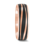 Partnerring 585/14K roségoud, Carbon