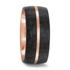 Partnerring 585/14K roségoud, Carbon