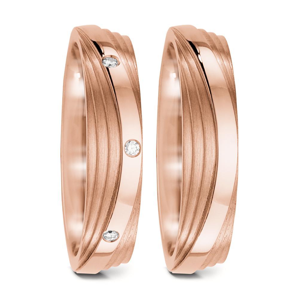 Partnerring 750/18K roségoud