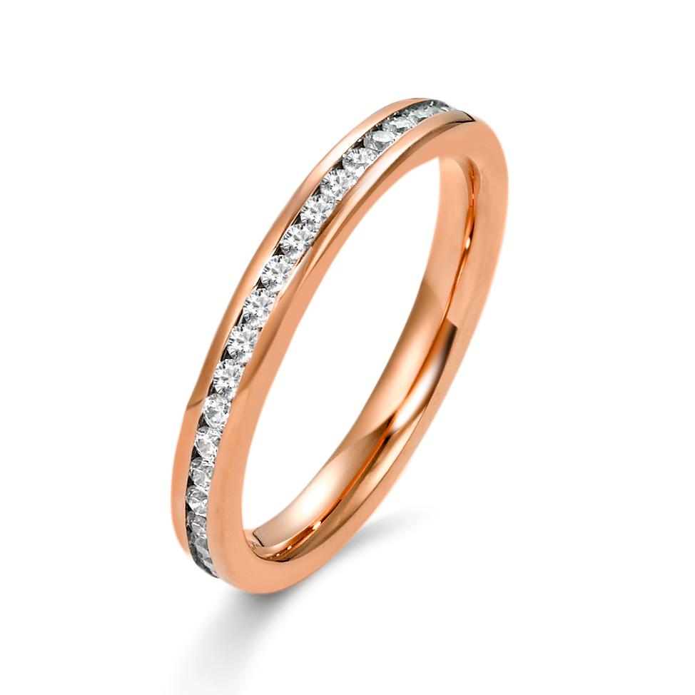Memory ring Roestvrijstaal Zirkonia Rosé IP-gecoat