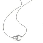 Collier Zilver Zirkonia Gerhodineerd 42-46 cm Ø10 mm
