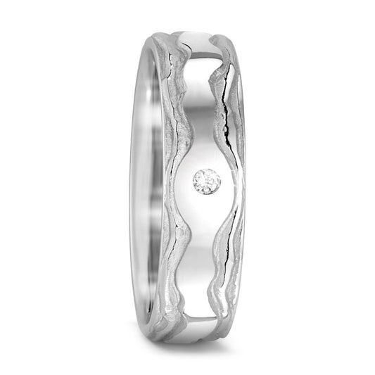 Partnerring 750/18K witgoud Diamant 0.045 ct, w-si