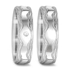 Partnerring 750/18K witgoud Diamant 0.045 ct, w-si