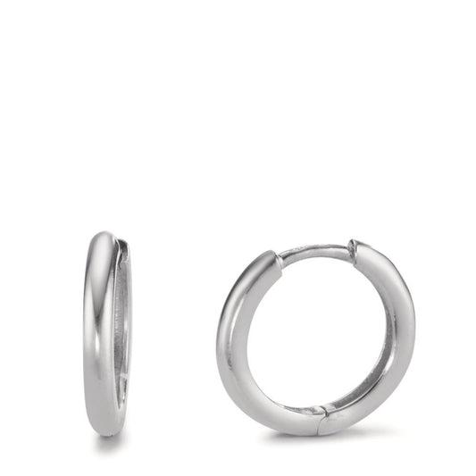 Scharnier oorringen creolen Zilver Gerhodineerd