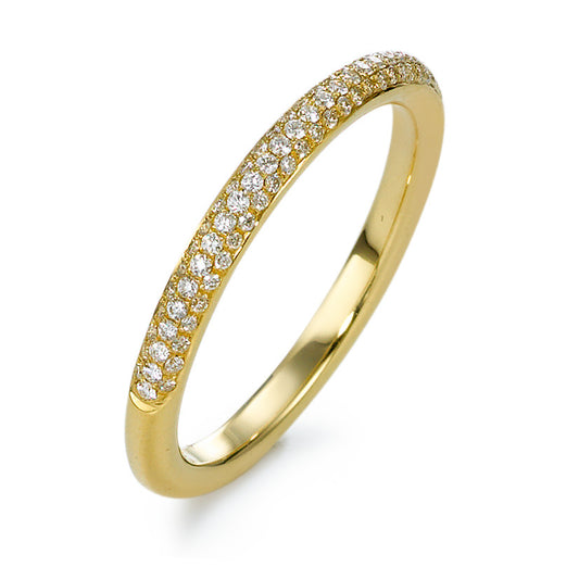 Ring 750/18K geel goud Diamant 0.25 ct, 82 Steen, w-si