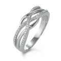 Ring 750/18K witgoud Diamant 0.19 ct, 41 Steen, w-si