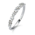 Ring 750/18K witgoud Diamant wit, 0.33 ct, 15 Steen, [Brillant], w-si