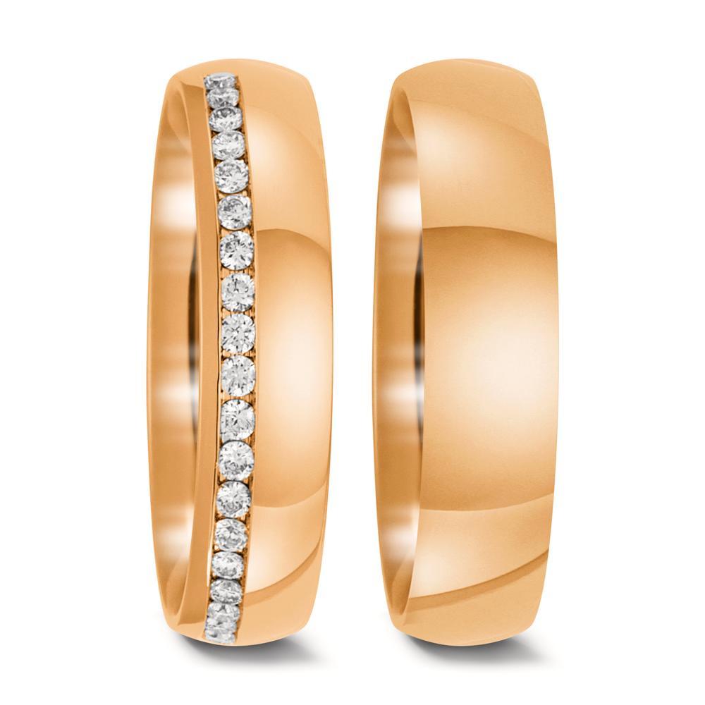 Partnerring 750/18K roségoud