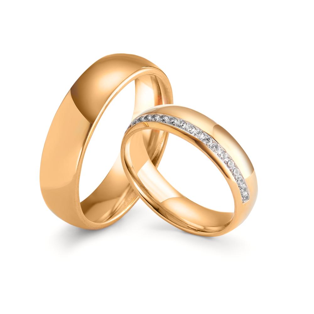 Partnerring 750/18K roségoud