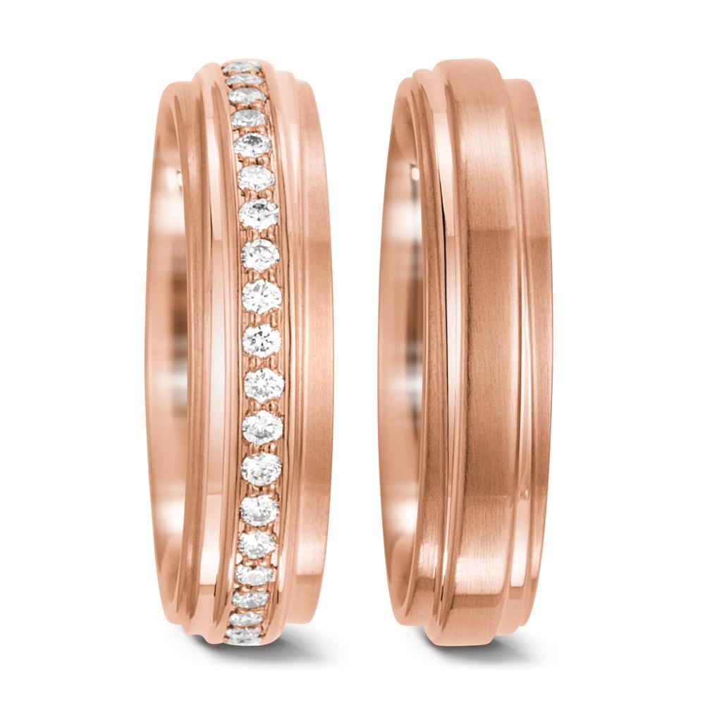 Partnerring 750/18K roségoud